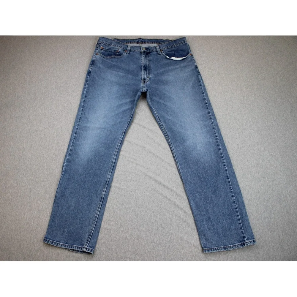 Levis 559 Jeans Mens 38 x 32 Blue Cotton Blend Relaxed Fit Straight Leg